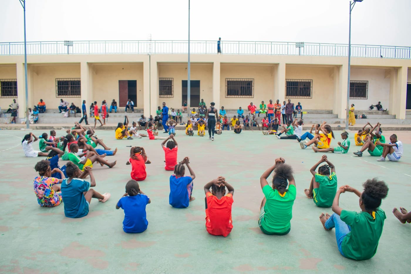 treino de escola de esporte